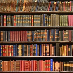 Books on a shelf
