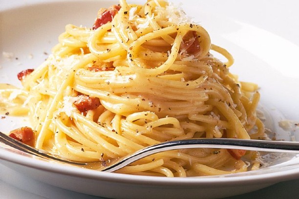 A plate of spaghetti